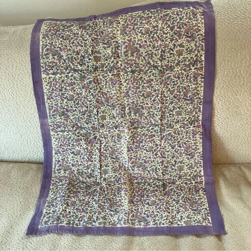 Couleur Nature Placemats Napkins  (5) Purple Flowers Butterfly Cottagecore